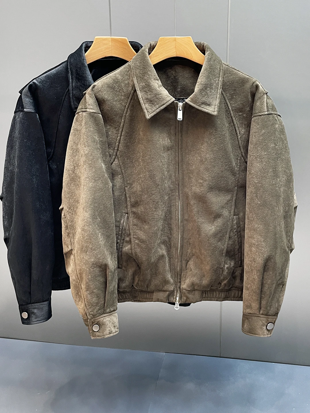 

Ретро-японская мужская пуховая куртка из замши с 90% белого утиного пуха, стеганое пальто, повседневная теплая верхняя одежда