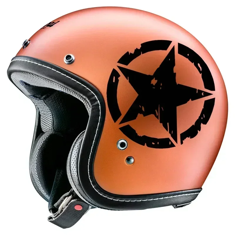 

2pc Motorcycle five-pointed star Vinyl Sticker For Motor Helmet Decal Decor five-pointed star Stickers