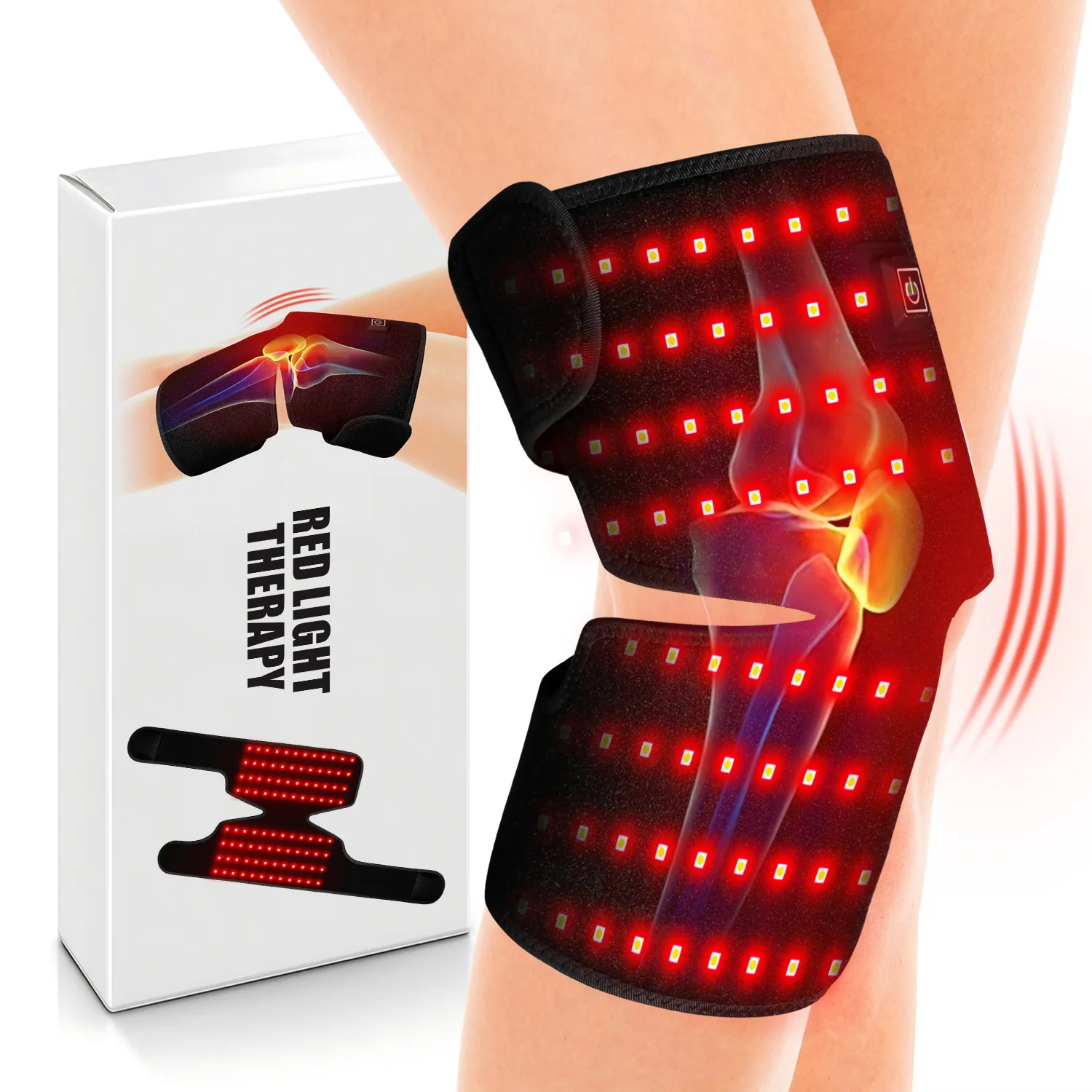 

650nm and 850nm Red Light Heating Vibration Massage mat Lamp for Knee Joints Shoulder Relax Pain Relieve Health Care Device