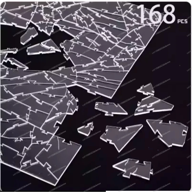1000-Piece Irregular Jigsaw Puzzle – Transparent Acrylic, High-Difficulty Hell-Level Challenge for Experts
