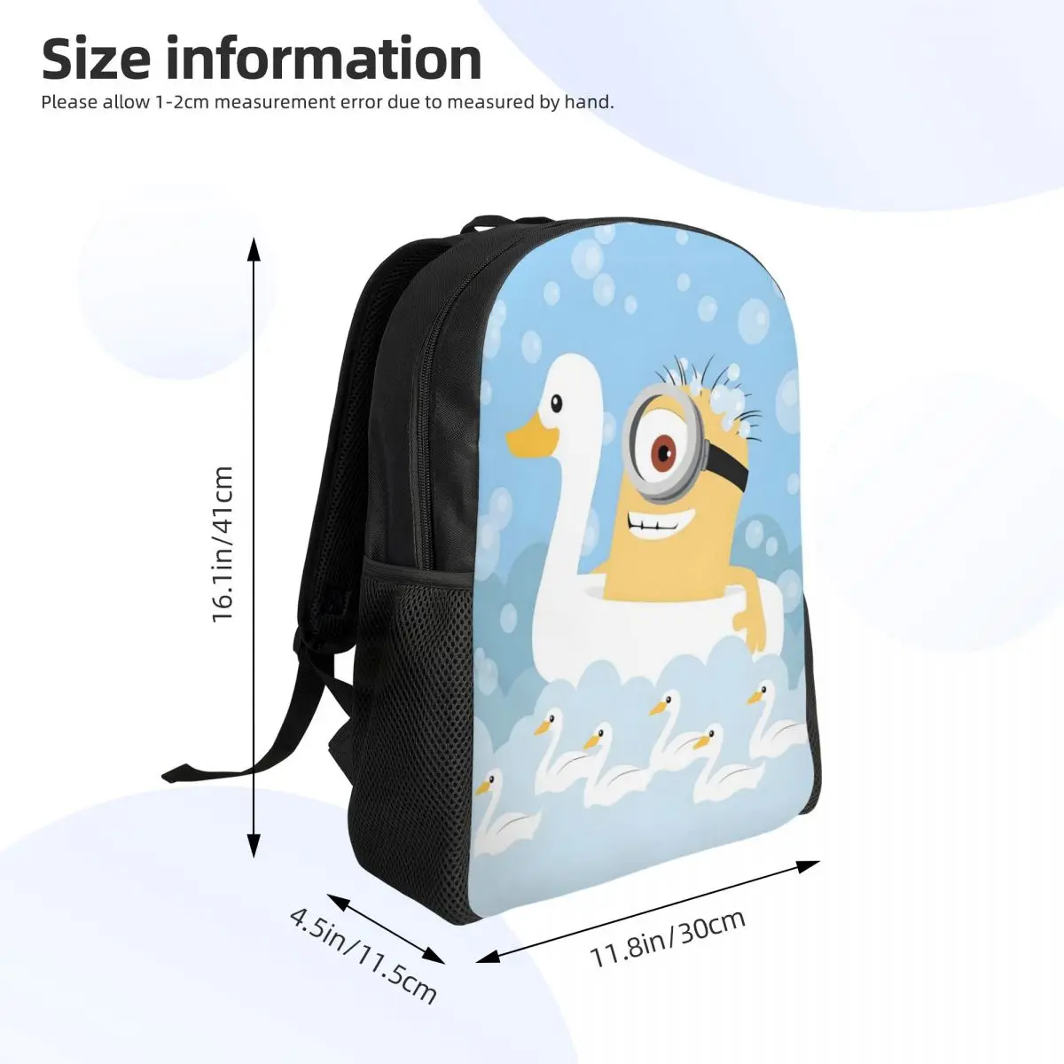 Aangepaste M-Minions rugzak dames heren mode boekentas voor College School komische cartoon tassen