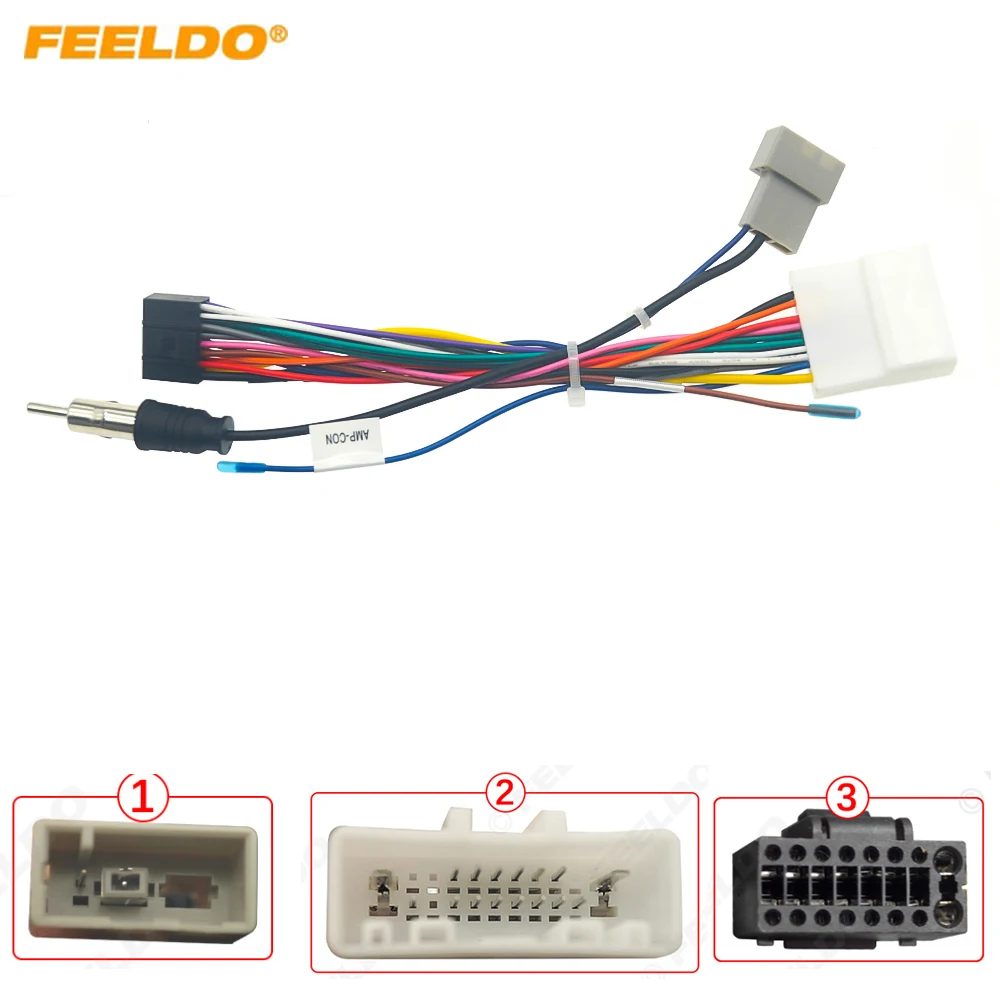 Android Radio 16pin Power Cord Wiring Harness Adapter For Subaru Forester 2008-2014