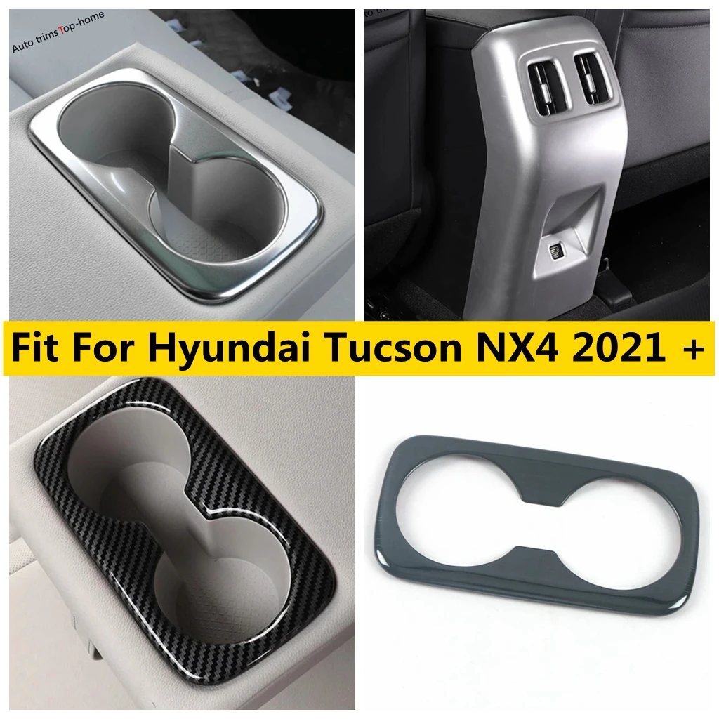 

Rear Armrest Box Air Conditioning Outlet AC Vent Water Cup Holder Cover Trim For Hyundai Tucson NX4 2021 - 2023 Car Accessories