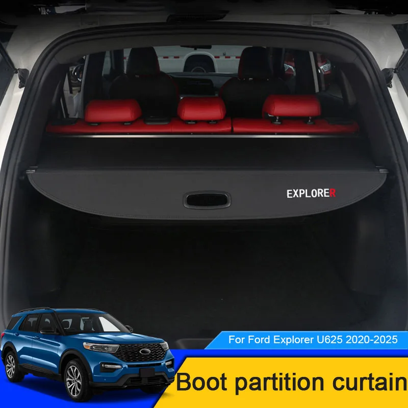 

For Ford Explorer U625 2020-2025 Car Rear Trunk Curtain Cover Rear Rack Partition Shelter Storage Decoration Auto Accessories