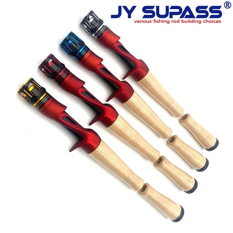 

JY SUPASS YCS Carbon Reel Seat with A Cork Handle Split Fshing rod Handle Grips rod repair reel seat for Fishing Rod Custom