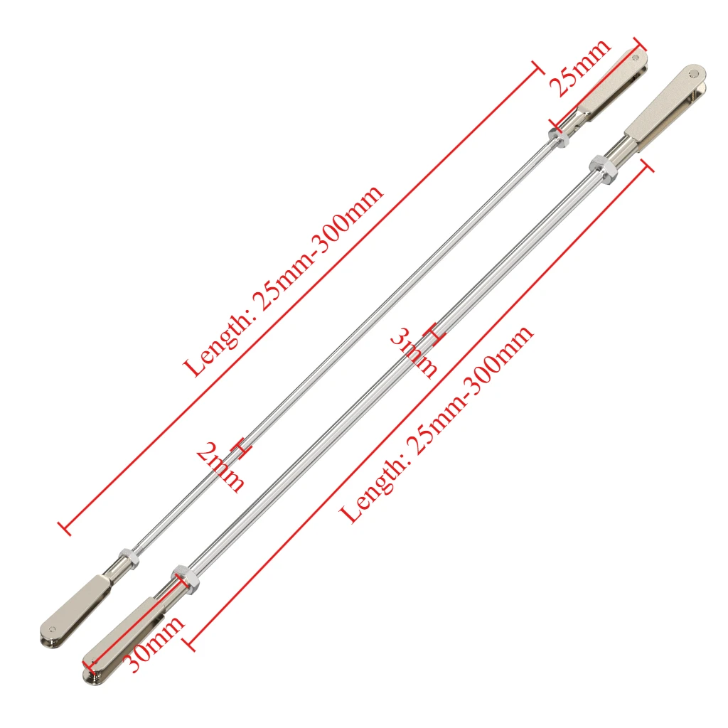 M2/M3 Dual-End Thread Link Rod with Iron Clevis - Steering Push-Pull Rod for RC Airplane/Car/Boat (DIY Assembly Kit)
