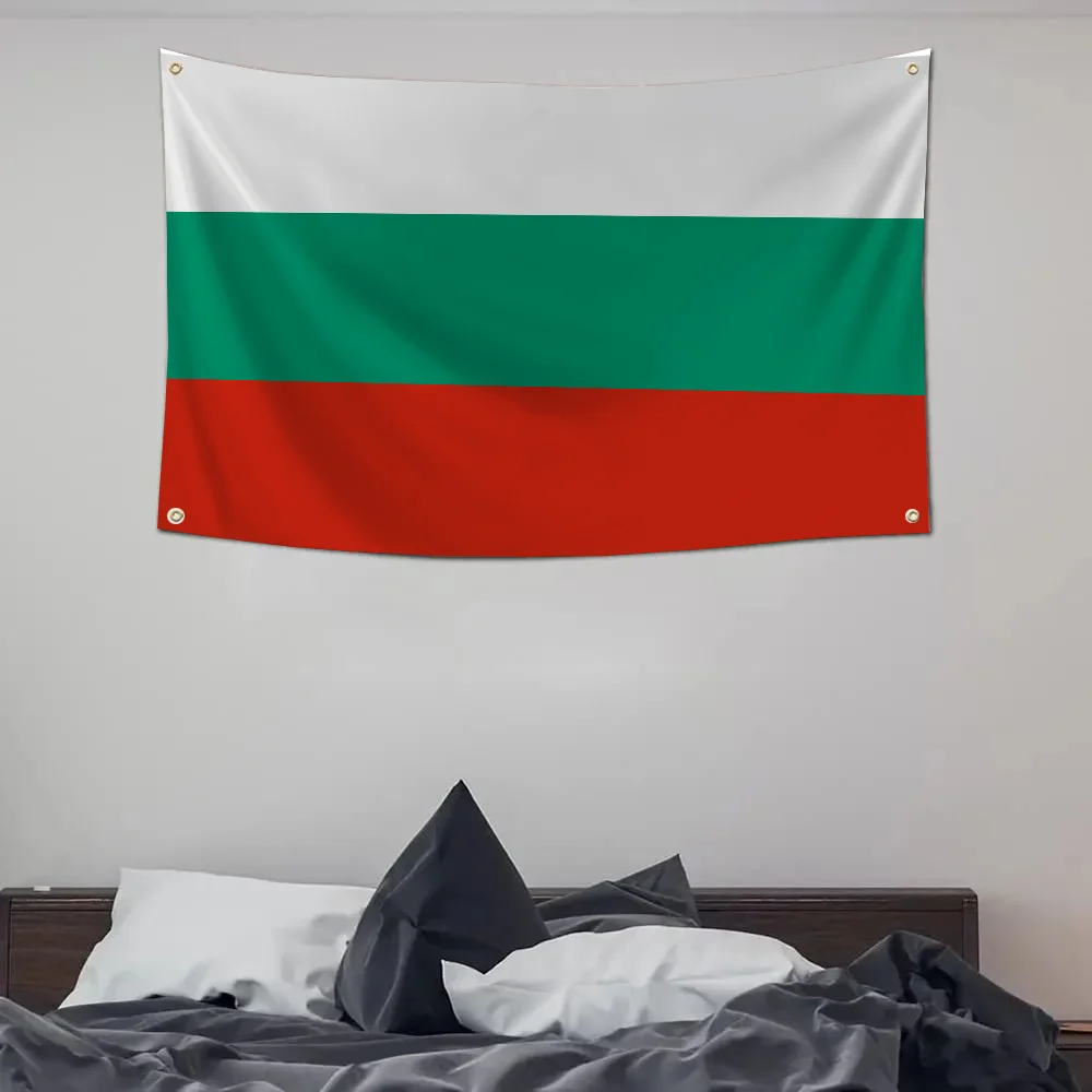 1pc Bulgaria Flag Banners Four Hole Flag Polyester Outdoor Decor Room Aesthetic