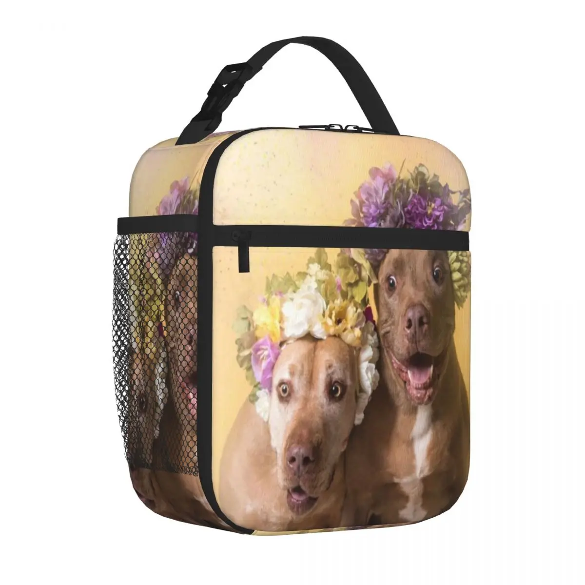 Bestselling Flower Power Indie And Choco Patchwork Insulated Lunch Bag School Break Time Thermal Tote