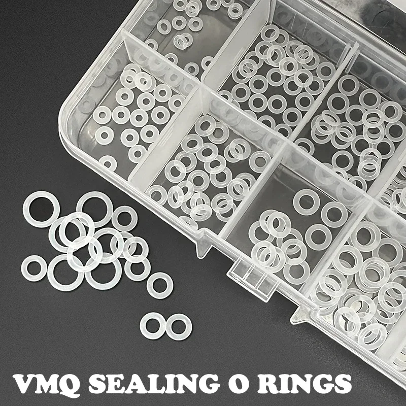 250Pcs CS1 1.5mm Anti-Wear Silicone O-Ring Set Odorless High Elastic Food Safe Seals Bathroom Tap Pipeline Valve Install Rings