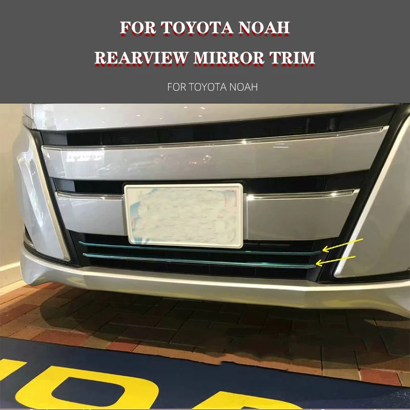 

2Pcs Front Grille Cover Trim For Noah 2017 304 Stainless Steel Auto Grille Decoration Cover Auto Exterior Accessories