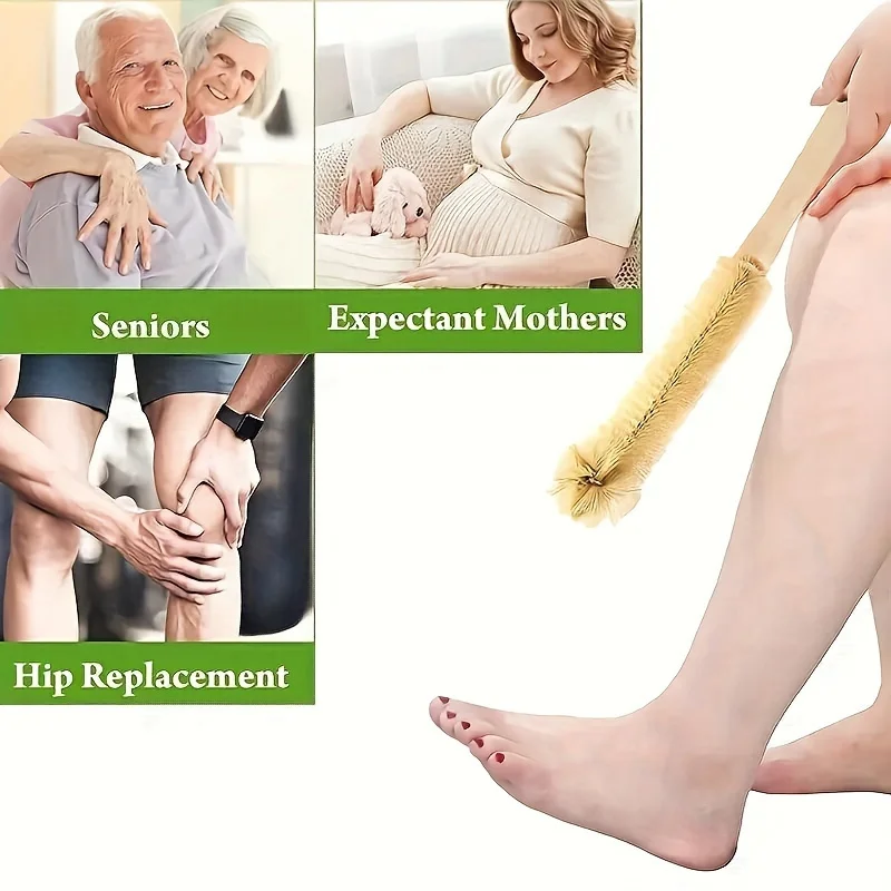 Easy-Grip Long Handle Toe Cleaning Brush - Reusable, Ideal For Seniors & Pregnant Women