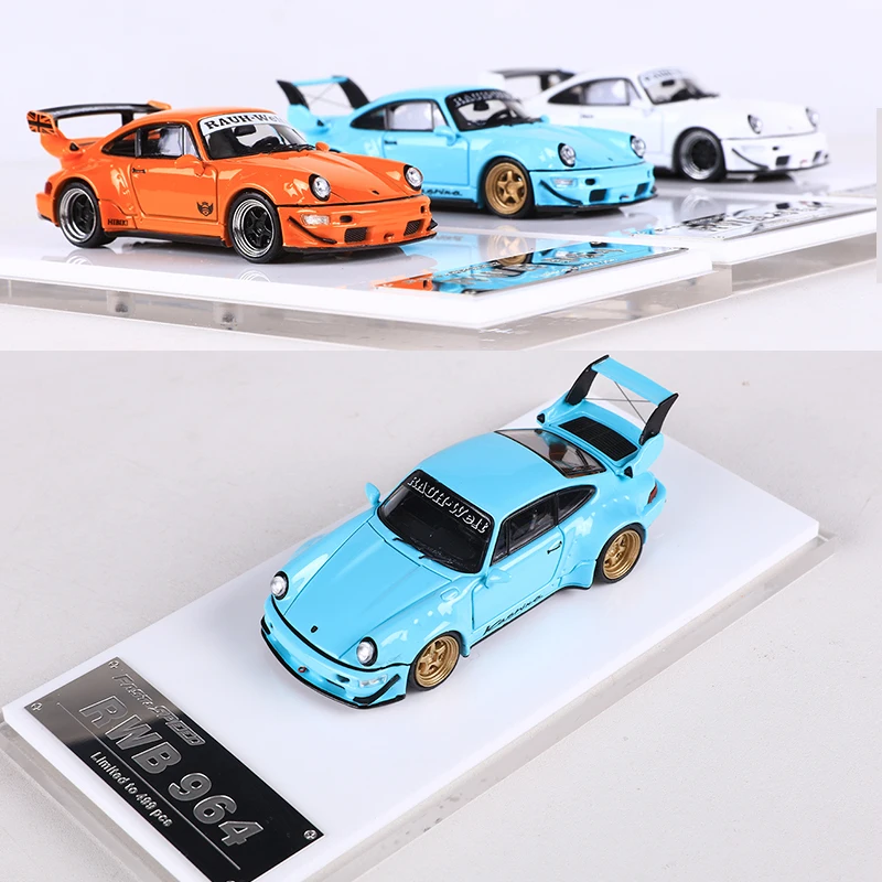 Fast Speed 1:64 RWB964 Scale Alloy Die-Casting Simulation Car Model 993 RWB Collection Decoration display gift