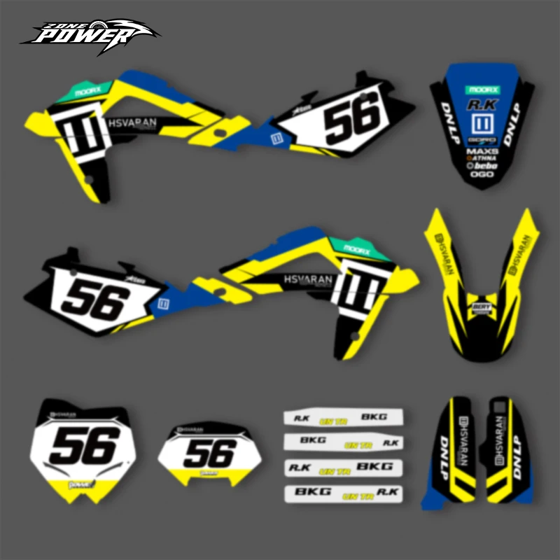 Powerzone Motorcycle Fairing Graphic Decals Sticker Kit For Husqvarna 2007 2006 2005 TC TE WR 01
