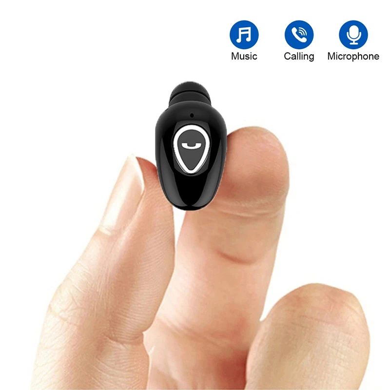 سماعة بلوتوث لاسلكية صغيرة واحدة داخل الأذن 5.0، بطارية طويلة، سماعات أذن رياضية للموسيقى، سماعات أذن للأعمال غير مرئية مع ميكروفون