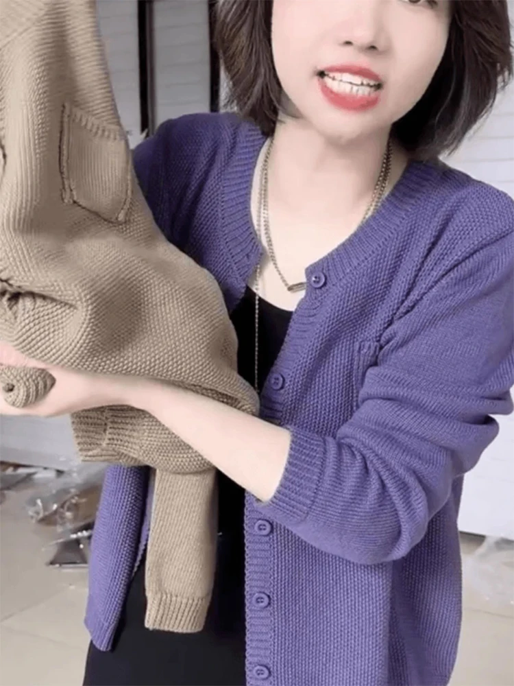 

Women's Knitted Outerwear Casual Base Layer Open Cardigan Sweater Large Size Autumn Winter Faion Commute High Waist Pear ape