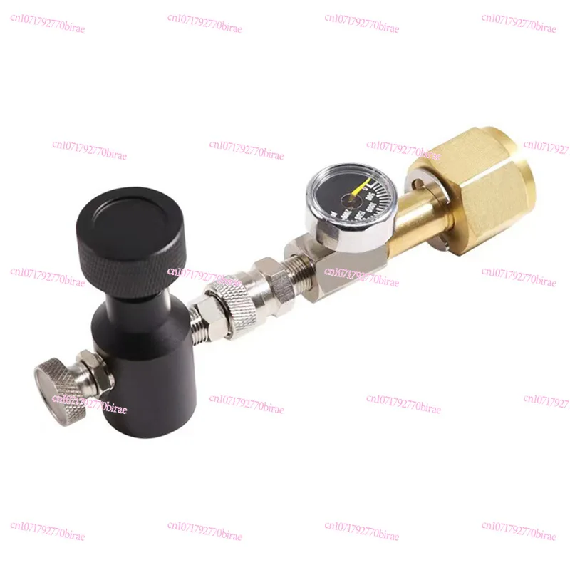 أسطوانة الصودا كبيرة إلى صغيرة W21.8 مع صمام هواء سريع التوصيل لقياس الضغط 2000 رطل لكل بوصة مربعة