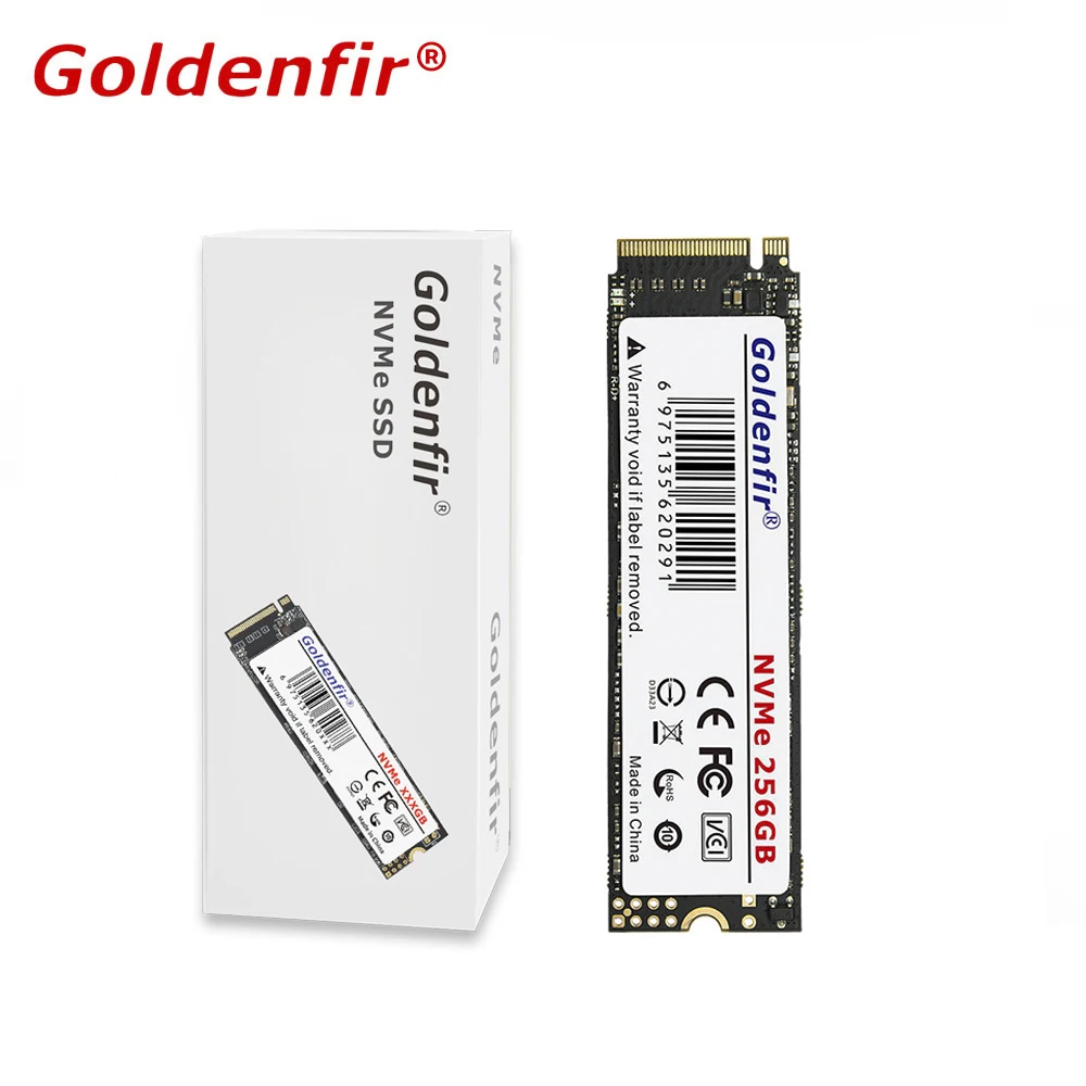 M2 SSD NVMe 256GB Goldenfir M.2 PCIe 128GB 120GB 512GB 1T Solid State Disk 2280 Hard Drive Internal untuk Laptop Desktop TLC/QLC