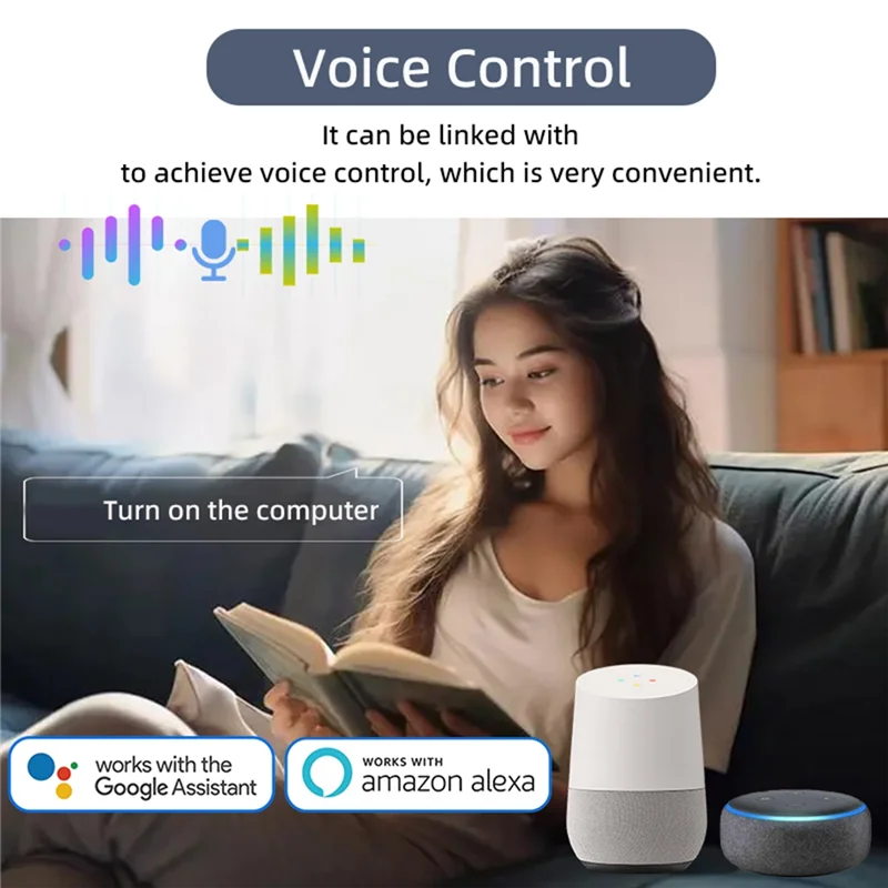 PHILE-Ewelink Smart Computer Power Reset Switch Computer On/Off Switch APP Control Timer/Voice Remote Control Relay Module