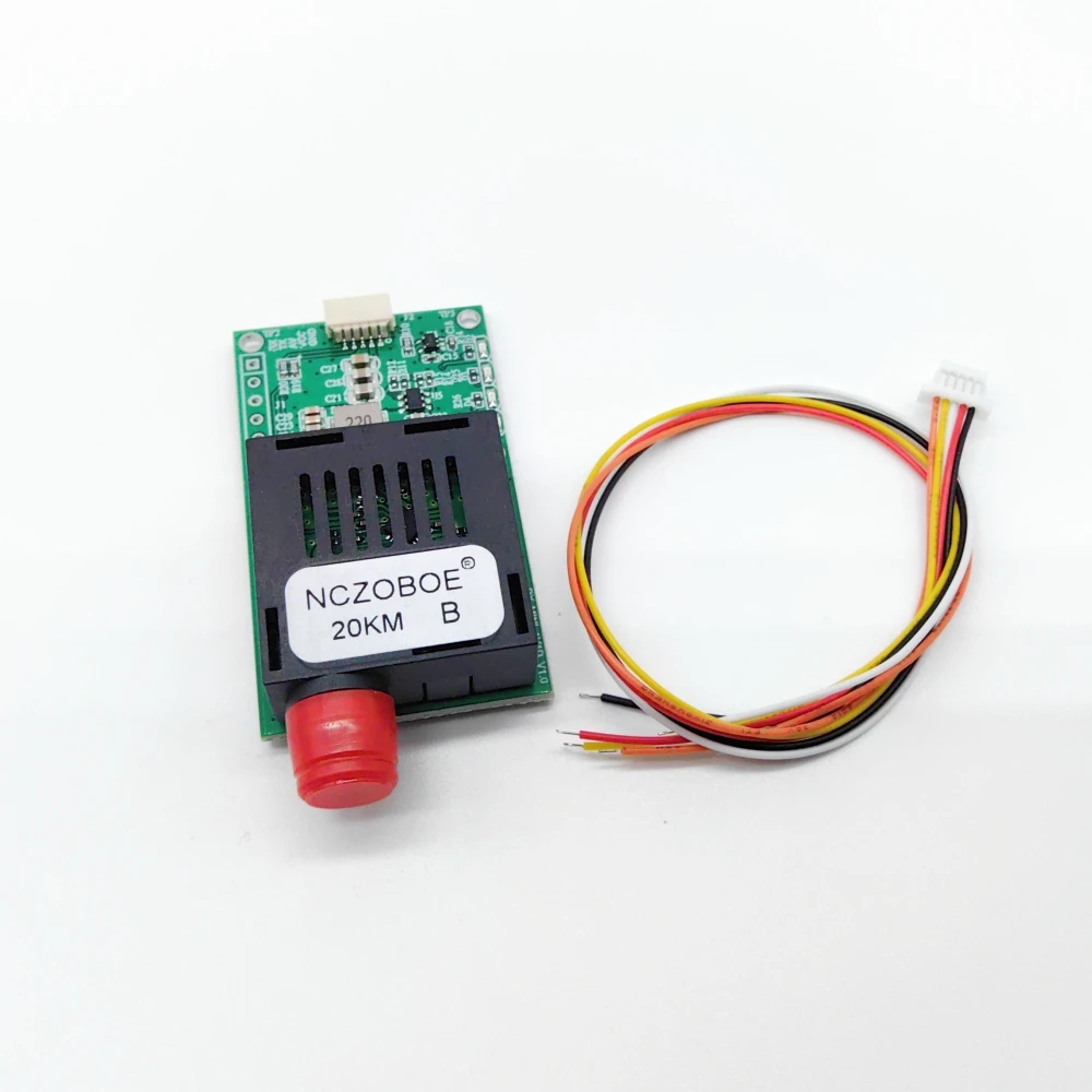 NCZOBOE Single Fiber Video Fiber Converter & Serial Data Converter 1 Channel UART &TTL&SBUS to Optic Controller 100km/80km/60km