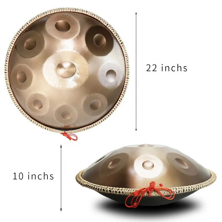 9-Note Handpan Drum Instrument 432/440hz D Minor Krud Steel Tongue Drum For Beginners With Stand And Case