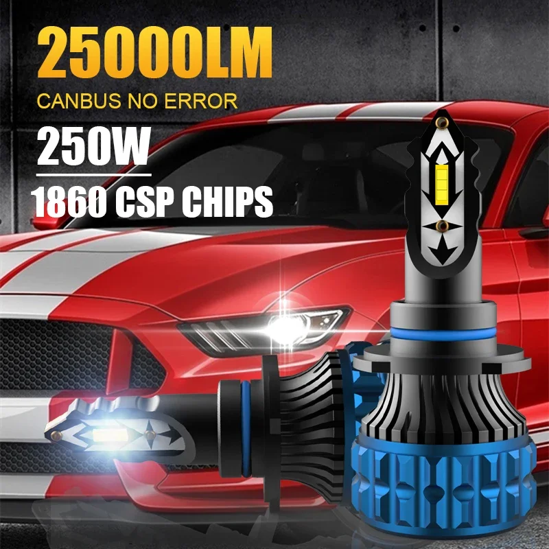 

Car LED Headlight Bulbs H4 H7 LED H8 H9 H11 H1 9005 HB3 9006 HB4 H27 880 881 H3 Hight Low Beam Fog Lamp CSP Chip 250W 25000LM