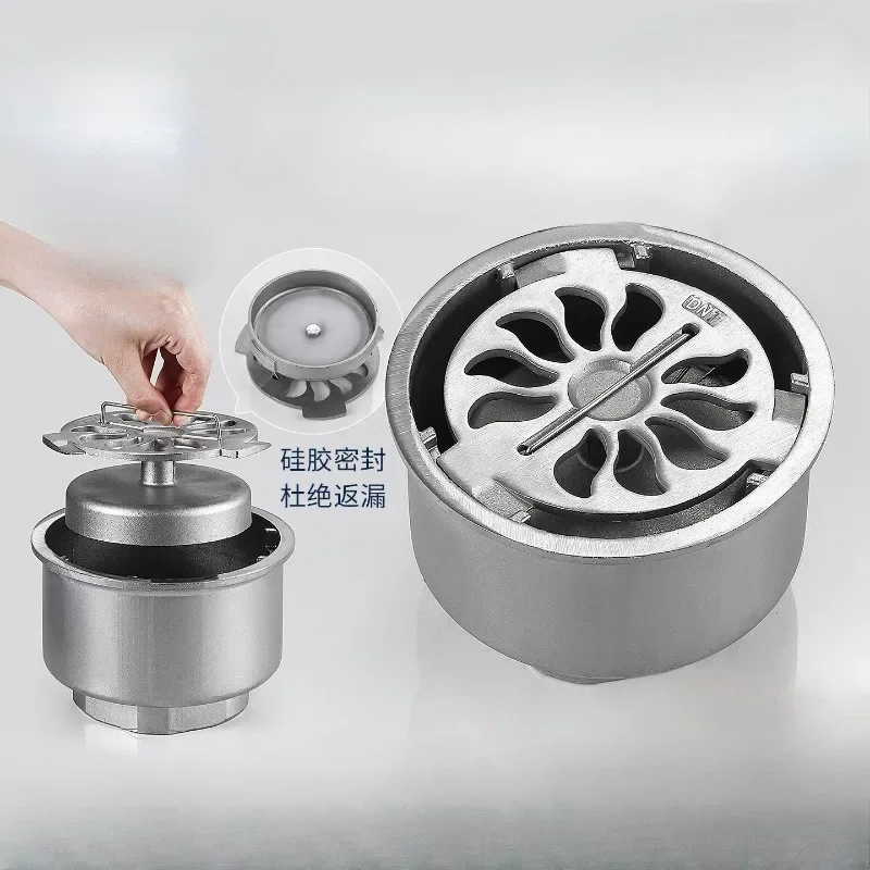 Explosion proof floor drain, stainless steel solid floor drain, basement anti-virus passage floor drain, cast iron  drain