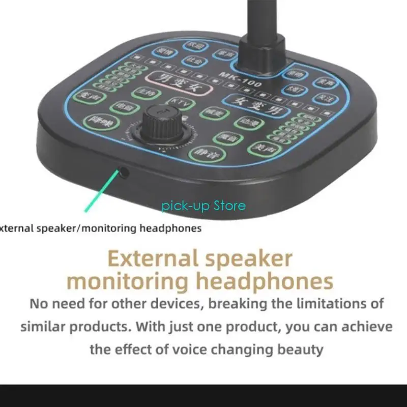 Q5WA 휴대용 USB 포트 사운드 체인저 16 음성 변경 효과 PC 콘솔 모바일