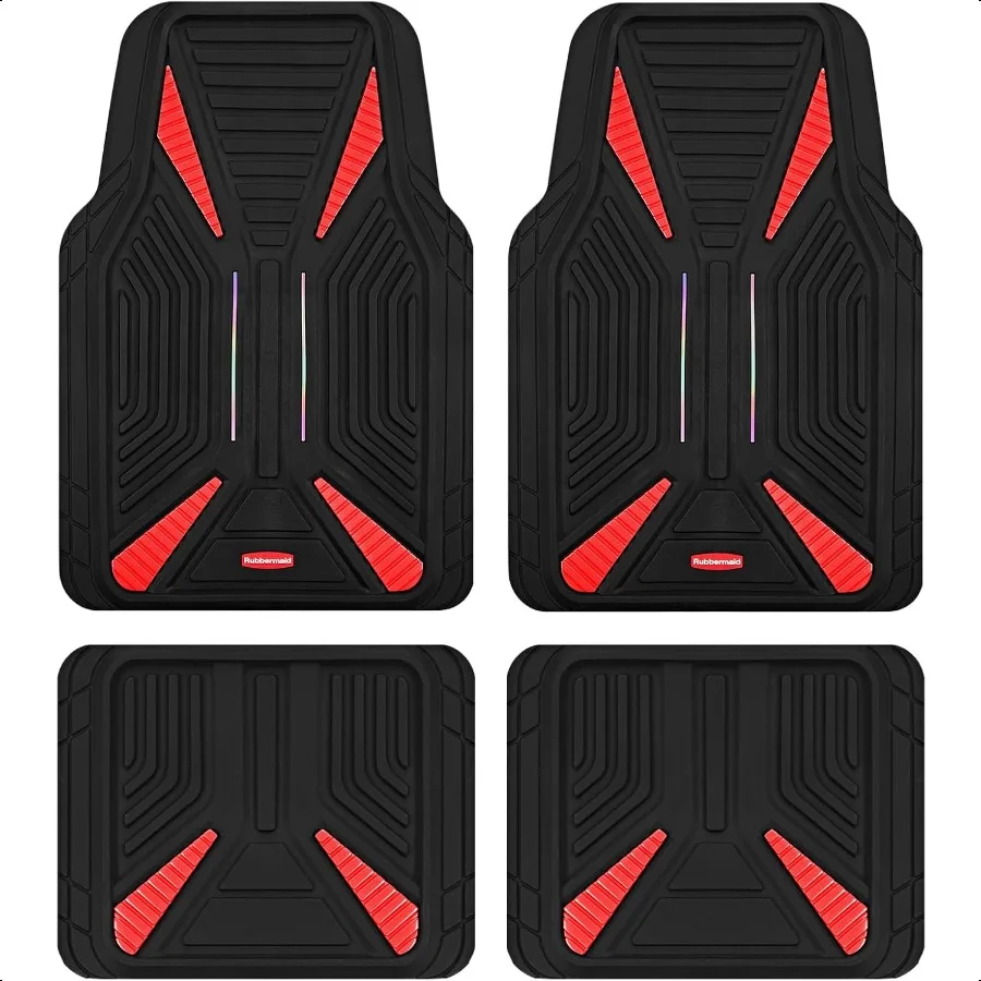 Car Mat Full Set Universal TrimtoFit HeavyDuty Car Floor Mats 4Piece Set for All Weather Protection Durable Rubber Mat for Cars