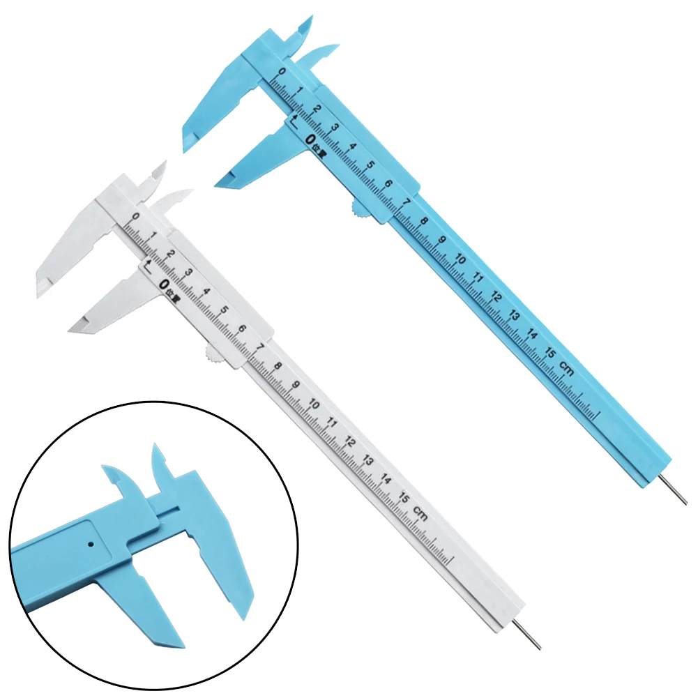 0-150mm Sliding Vernier Caliper Single Rule Scale Plastic Gauge For Depth Height Jewelry Measure School Student Measuring Tool