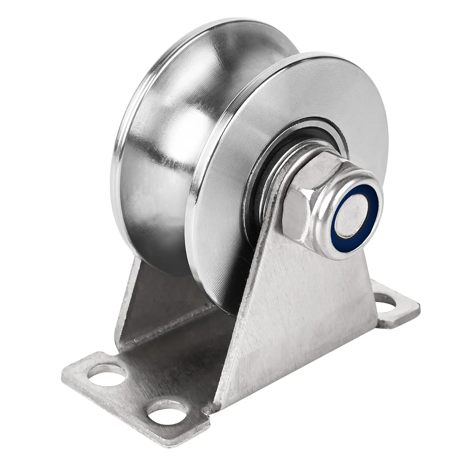 

Groove Pulley Wheel for Rope Wall Mounted 1 Pack Stainless Steel Super Silent Cable Pullys Wheels System U Type Blocks Rollers