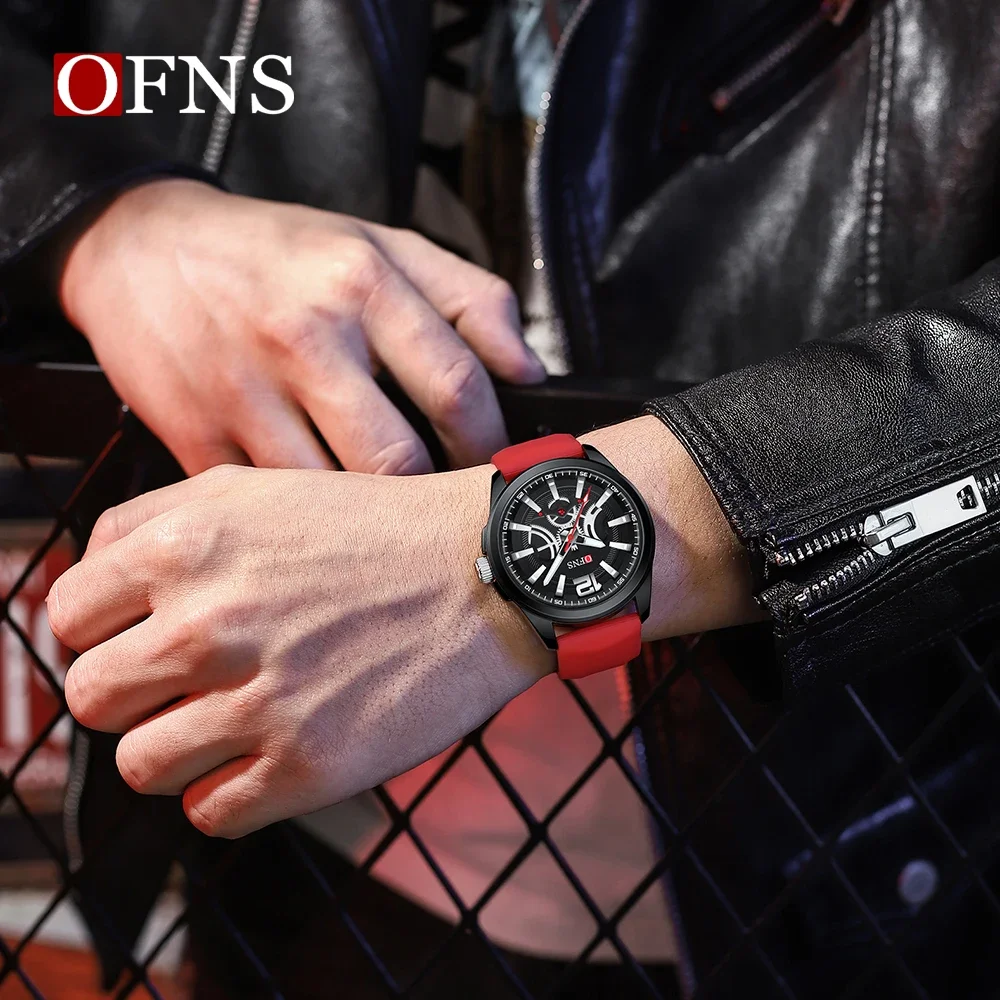 OFNS-ساعة كوارتز كلاسيكية للرجال ، ساعة توهج مقاومة للماء ، عصرية وبسيطة ، من أفضل العلامات التجارية ، من من من من من ماركة