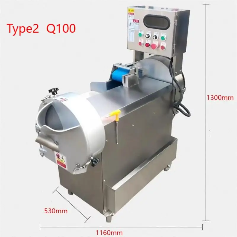 Automatic Double-head Vegetable Cutter Adjustable Thickness Cutting Machine For Slicing Shredding Dicing Cubing Segmenting