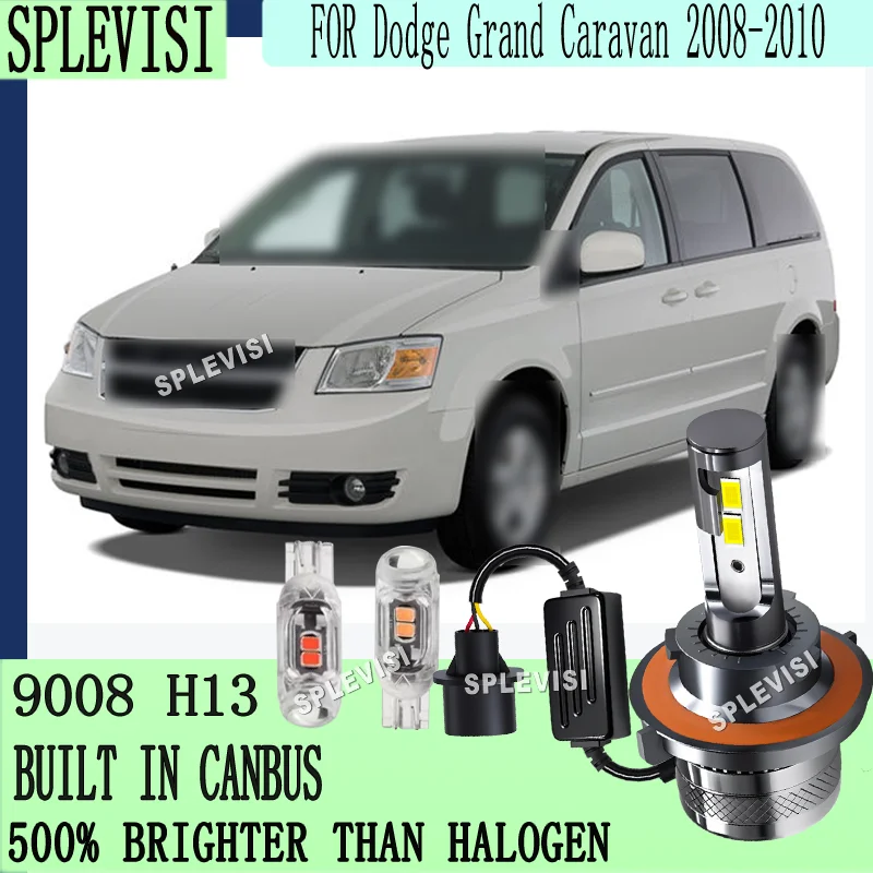

Waterproof Dustproof Improve Night Driving Visibility and Safety LED 9008 H13 Headlight For Dodge Grand Caravan 2008 2009 2010