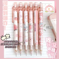 6pcs 0.5mm Mechanical Pencils Kawaii Automatic Pencils with Erasers Students Stationery Writing Tool Cute School Office Supplies