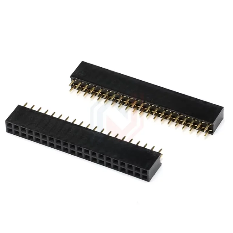 10PCS 2X20 PIN Double Row Straight FEMALE PIN HEADER 2.54MM PITCH Strip Connector Socket 2*20 20p 20PIN 20 PIN FOR PCB BOARD