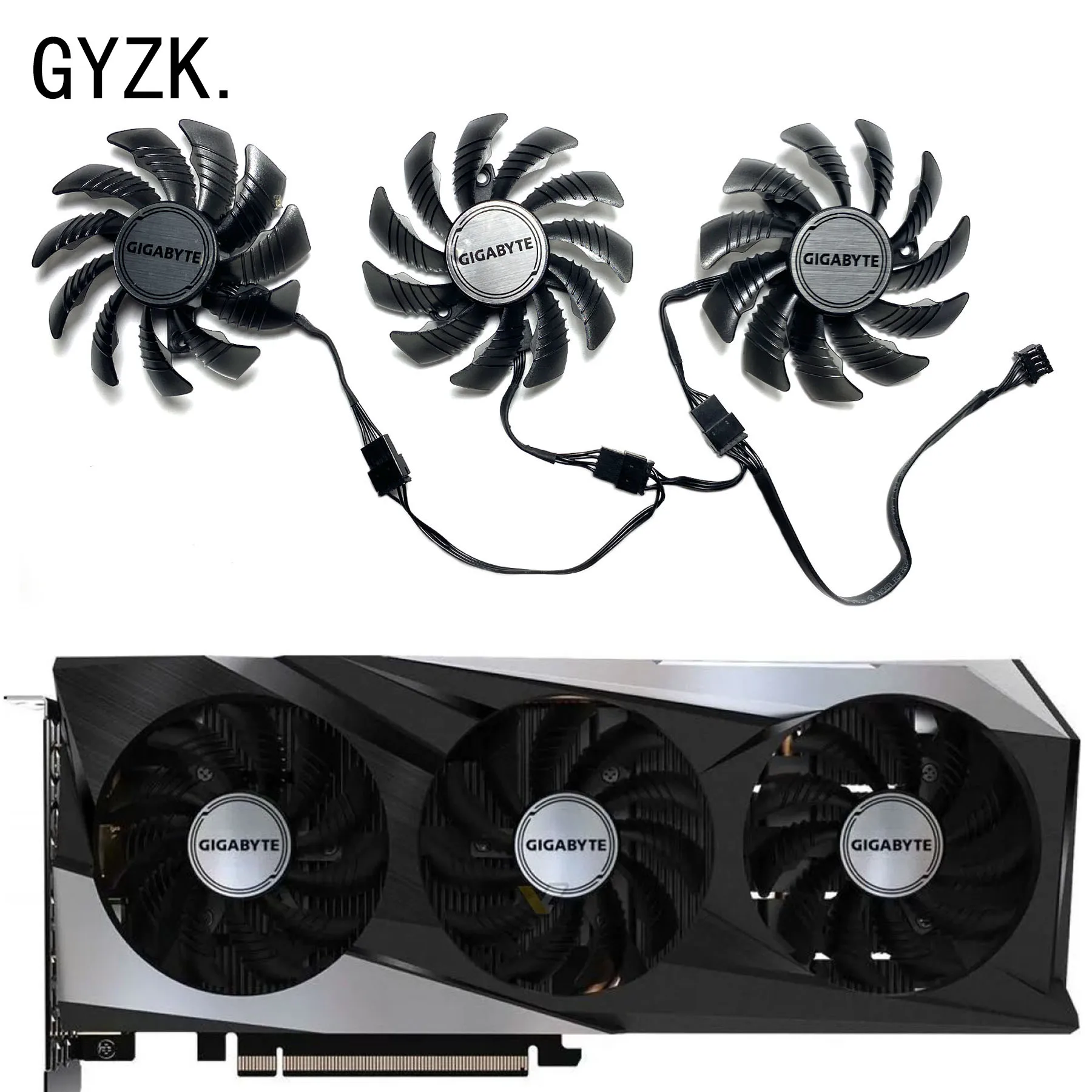 New For GIGABYTE Arc A380 6GB GAMING OC Graphics Card Replacement Fan PLD08010S12HH