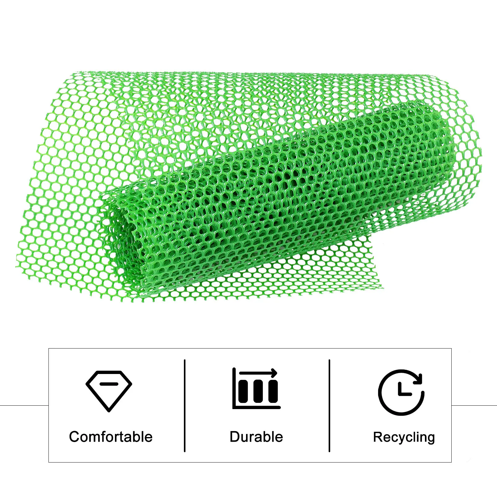 1 Roll Plastic Protective Netting Garden Fence Mesh Fine Workmanship Dense Hexagonal Design for Outdoor Garden Landscaping