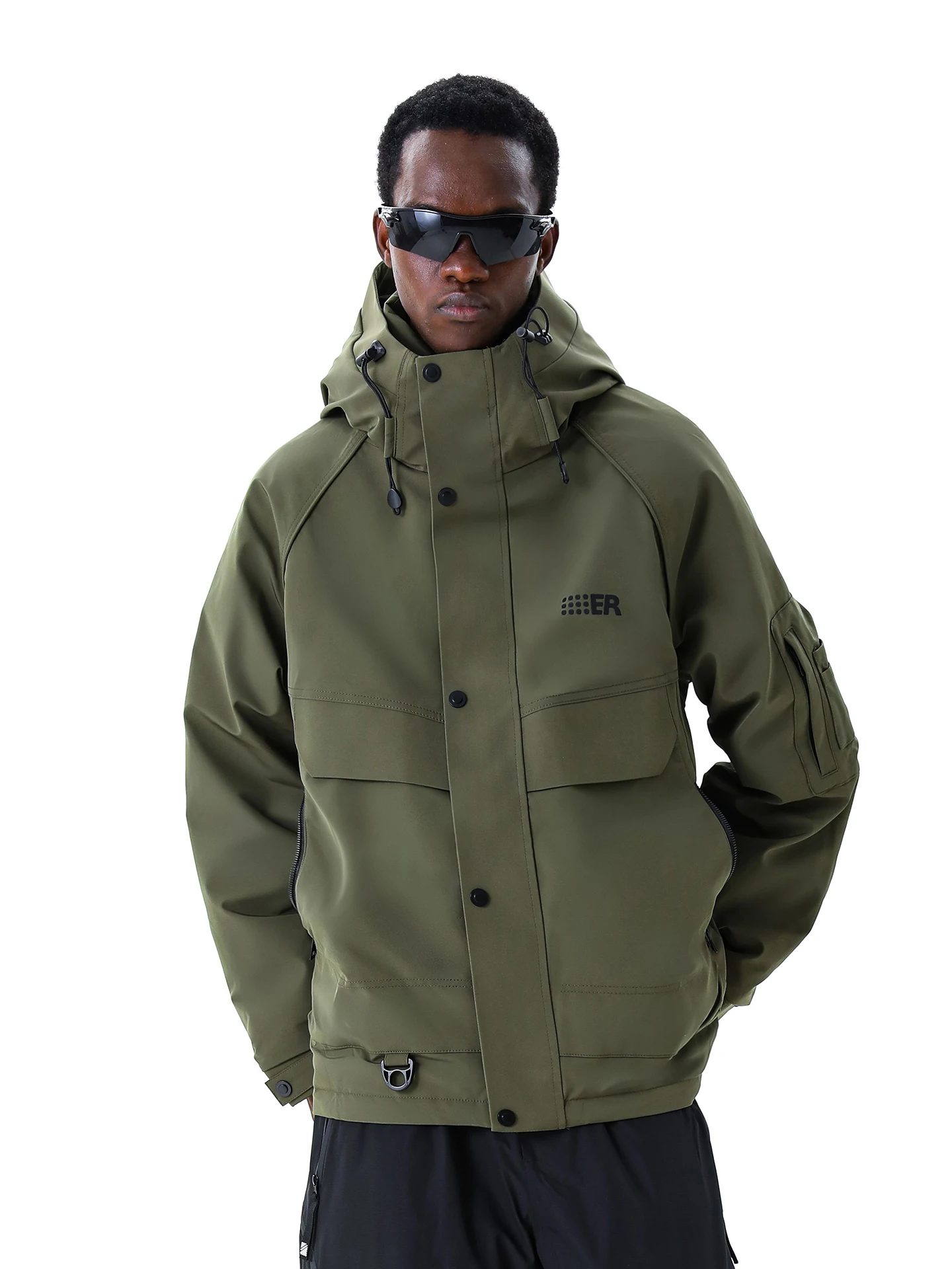 

MMOPTOP Men's ort Thiened Winter Jaet White Du down Workwear Coat Warmth Youth Faion Polyester Fiber Zipper Closure