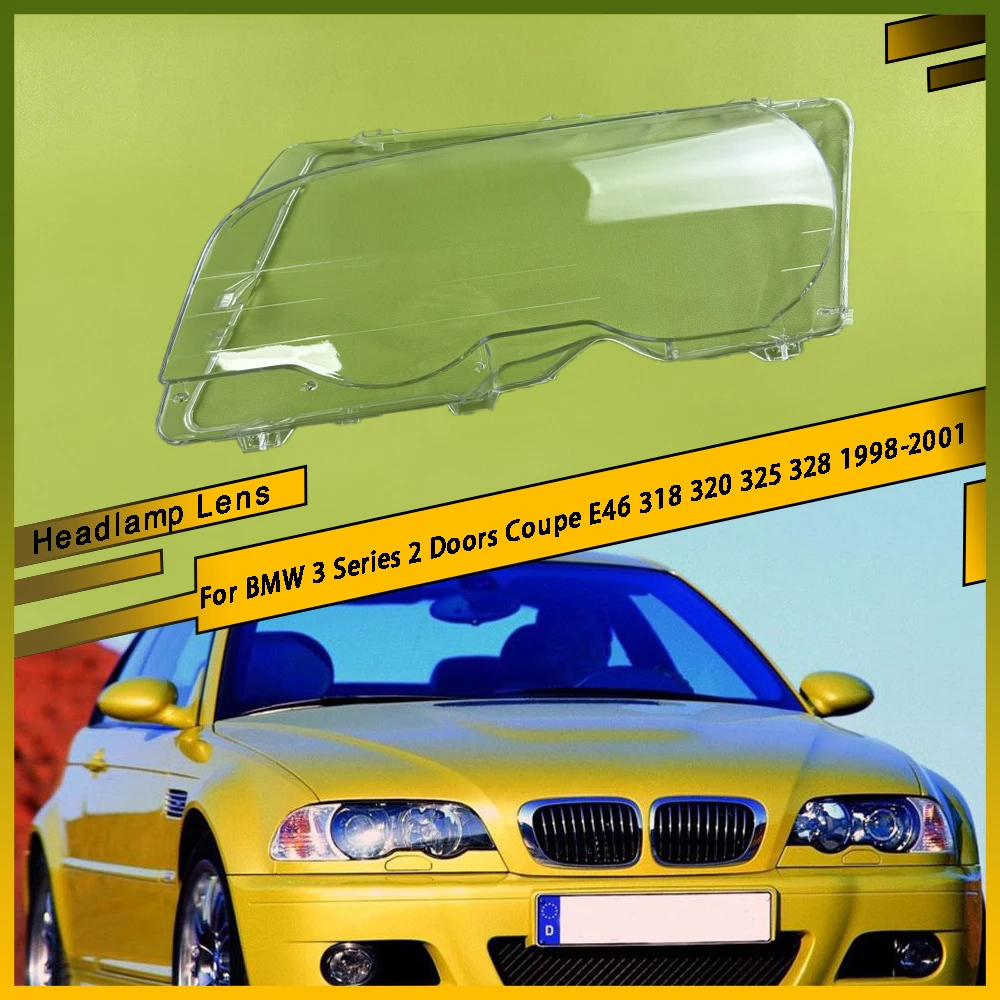 

Accessories Transparent PC Material Headlights Lamp Glass Shell For BMW 3 Series 2 Doors Coupe E46 318 320 325 328 1998 - 2001