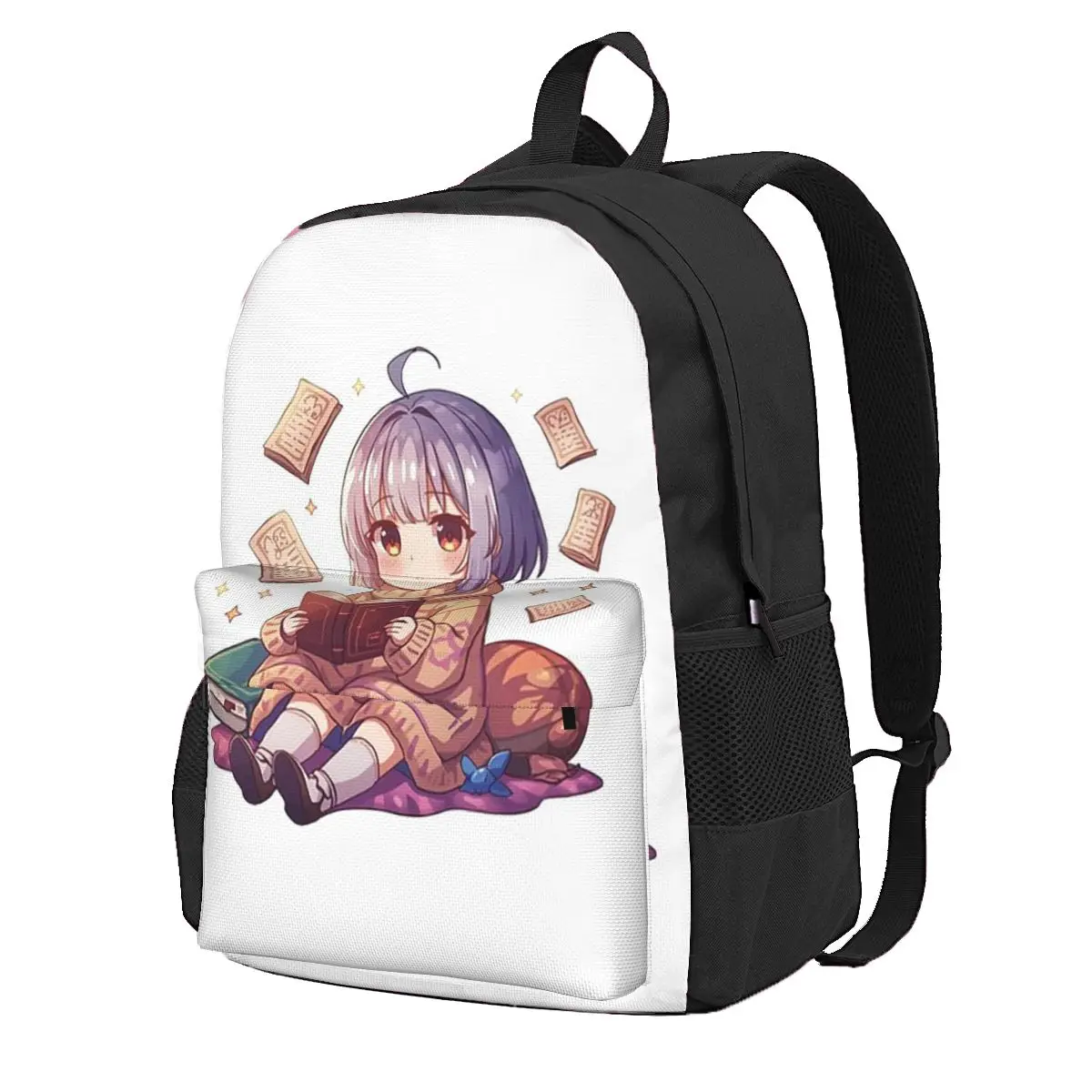 

Anime Girl Reading Magical Fantasy Book Backpack School Bag Hiking Travel Daypack for Boys Girls Fashion Bookbag Shoulder Bags