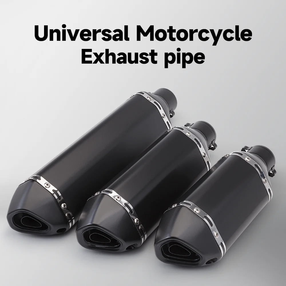 Universal Escape Moto Motorcross Exhaust Motorcycle Pipe Muffler Bicycle For CBR650F CBR300 nmax155 Z400 Z900 pcx125 R3 R6 370MM