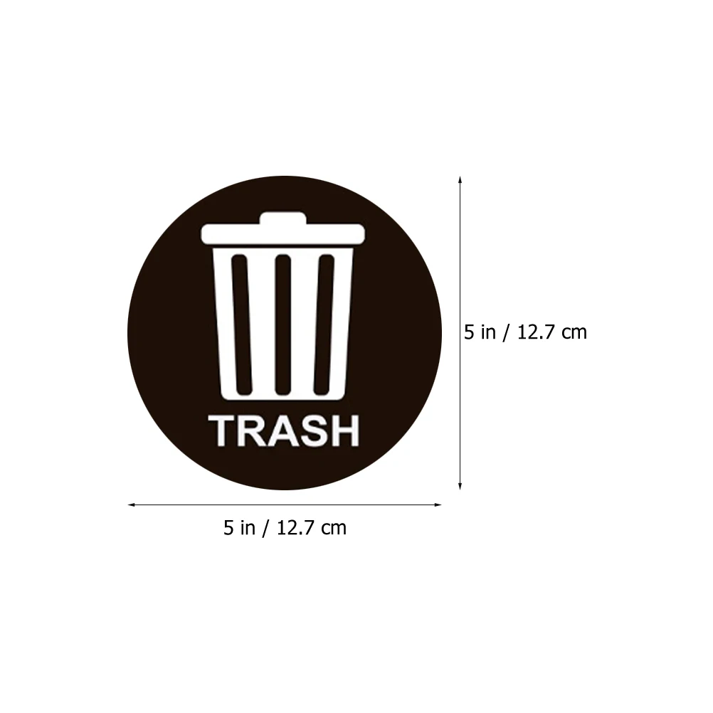 

2 Bags Stickers Garbage Sorting Trash Can Pvc Adhesive Recycling