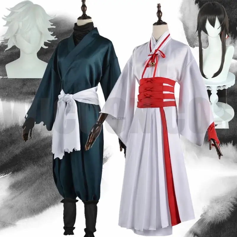 Hells Paradise Jigokuraku Cosplay Costume, Gabimaru Sagiri, CHRISTada Asaemon Cosplay Perruque, Uniforme, Ensemble Complet, Vêtements de Carnaval d'Halloween