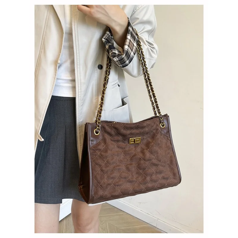 Luxe damesschoudertas gemaakt van leer met paardenbloempatroon, trendy Schotland, casual, lichtgewicht, dagelijkse stijl