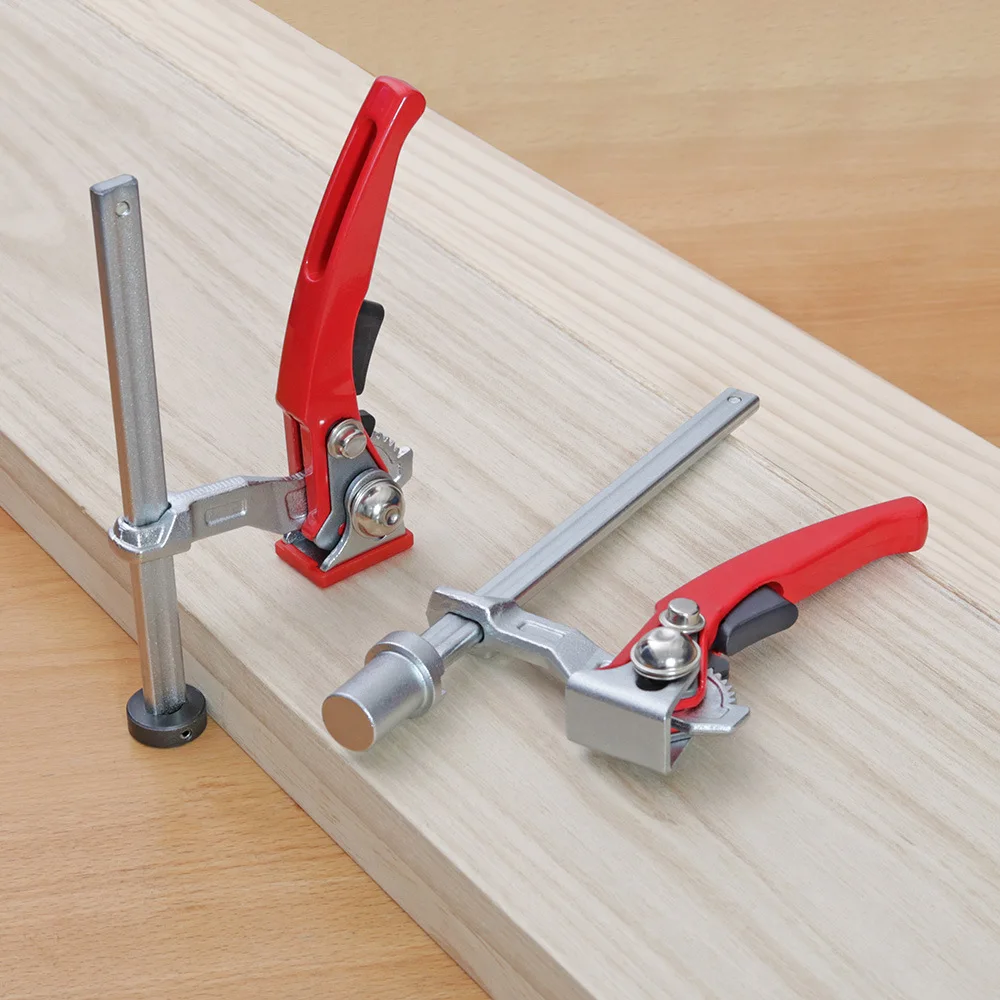 Woodworking Desktop Hold Down Clamp Bench Dog Hole Clamp Hand Tool Fast Hold Adjustable Ratchet Press Ratcheting Table Clamp