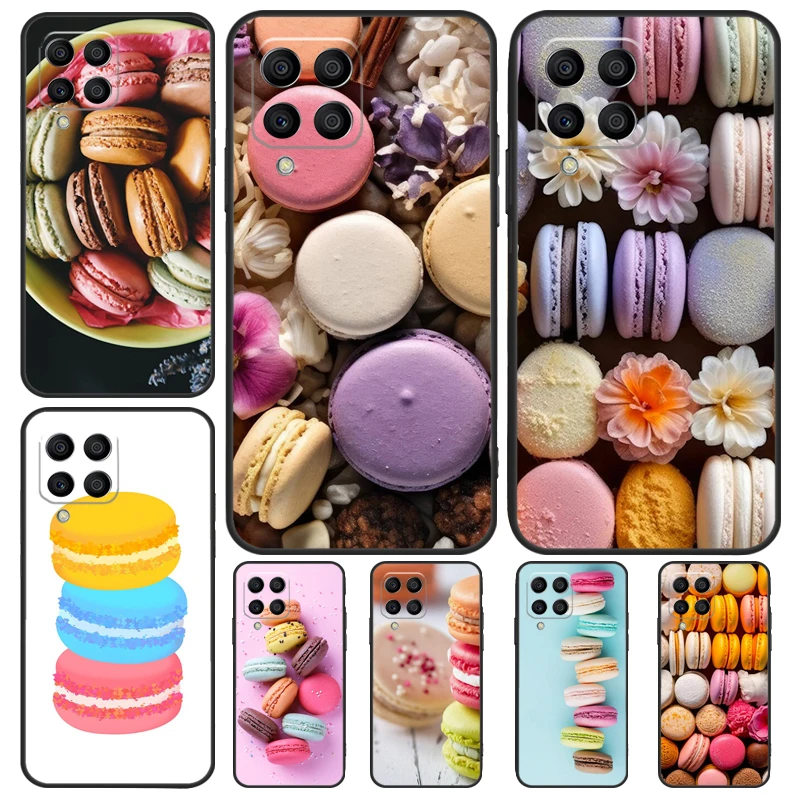 Dessert ice Cream Macaron Food Cover For Samsung Galaxy M23 M33 M53 M13 M51 M11 M31s M30s M12 M32 M52 M20 M14 M34 M54 Case