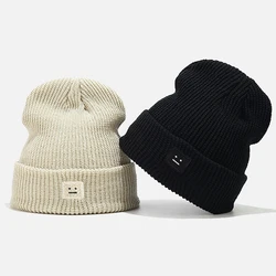 1pc Unisex Cute Embroidered Beanie Hat, Autumn/Winter Outdoor Fashion Wear Accessories Knitted Hat, Elastic Foldable Hat