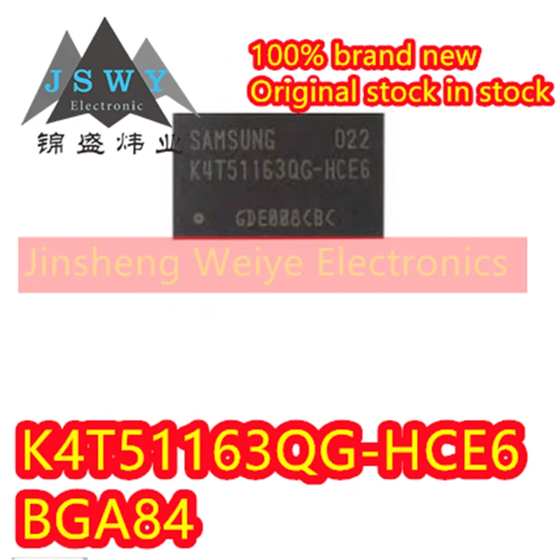 

(5/20pieces) K4T51163QG-HCE6 K4T51163QG BGA84 memory flash storage chip 100% brand new good quality original electronics