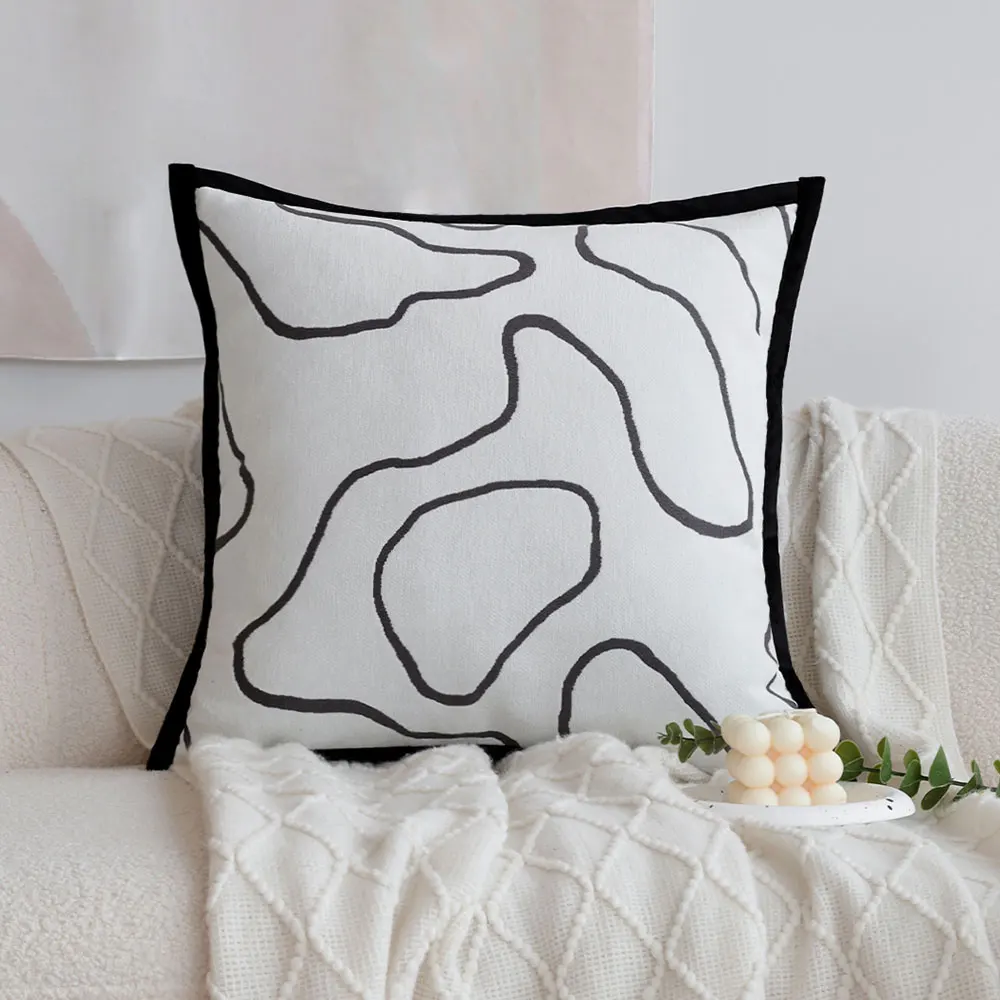 Geometric Lines Cushion Cover Ins Nordic Style Soft Decorative Throw Pillow Cover for Sofa Home Decor Living Room Funda Cojin