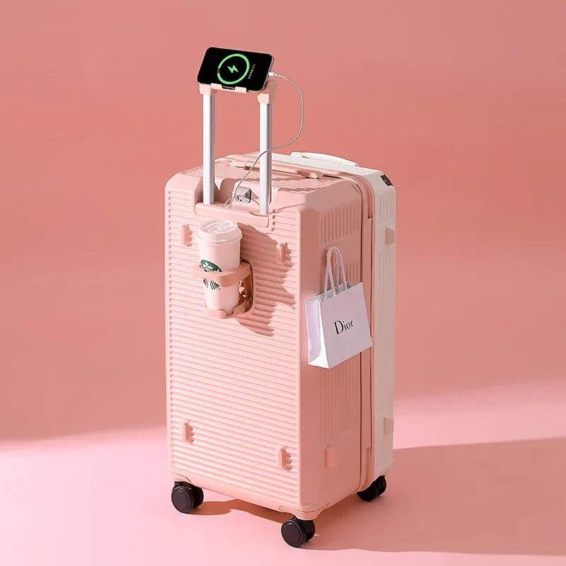 Luggage Box Universal Wheels Thickened Trolley Box Travel Box Women Men Zipper Design Trunk Travel Suitcase 22 26 28 30 32 Inch